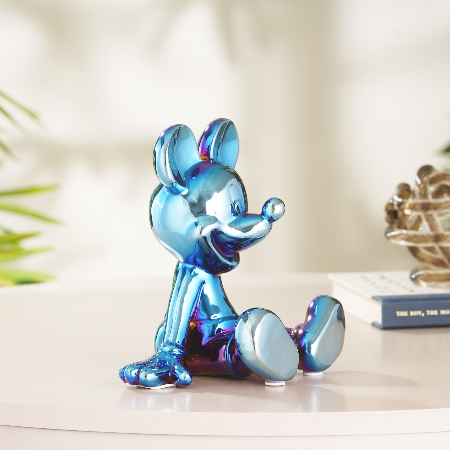 Showpiece Glimpses of Innocence : Ceramic Mickey Mouse Table Showpiece - Electric Blue