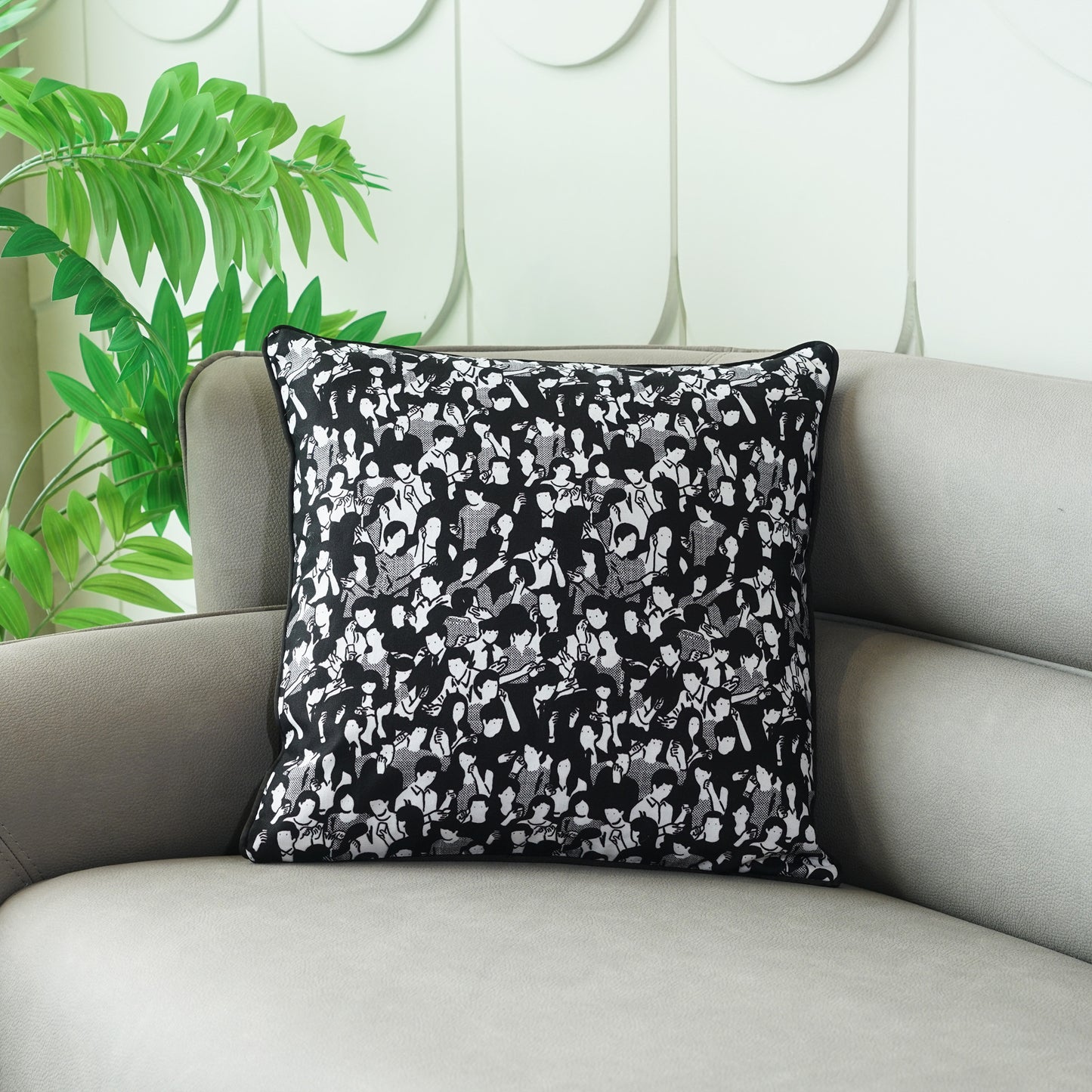 Cushion Cover People in Print Cushion Cover