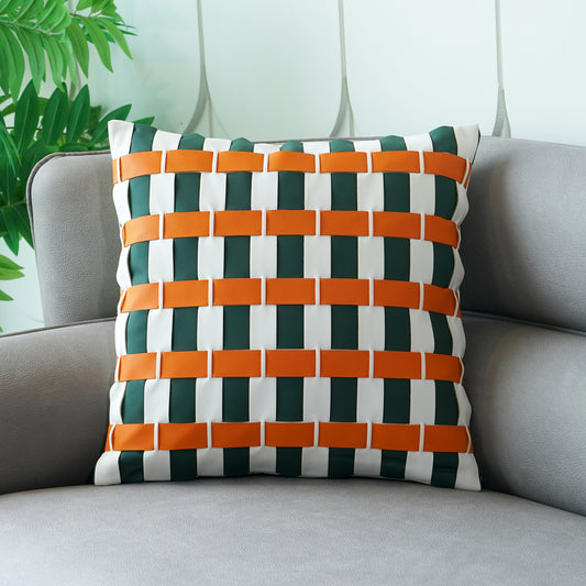 Cushion Cover Bold & Brazen - Faux Leather Cushion Cover - Style 2