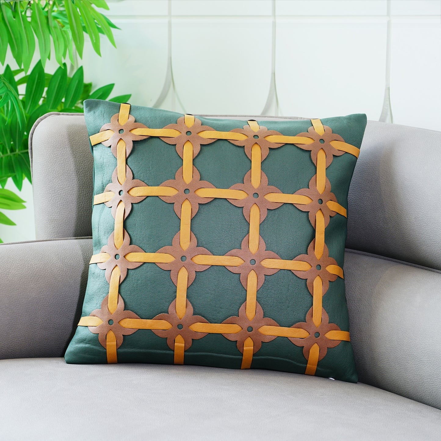 Cushion Cover Bold & Brazen - PU Leather Cushion Cover