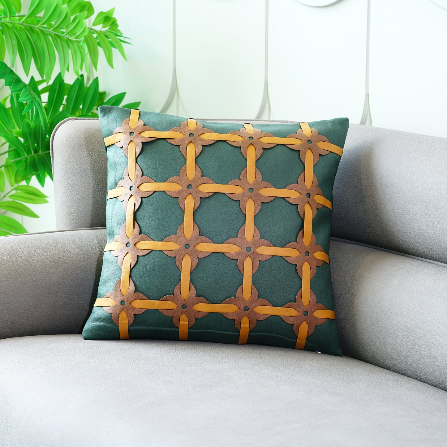 Cushion Cover Bold & Brazen - PU Leather Cushion Cover