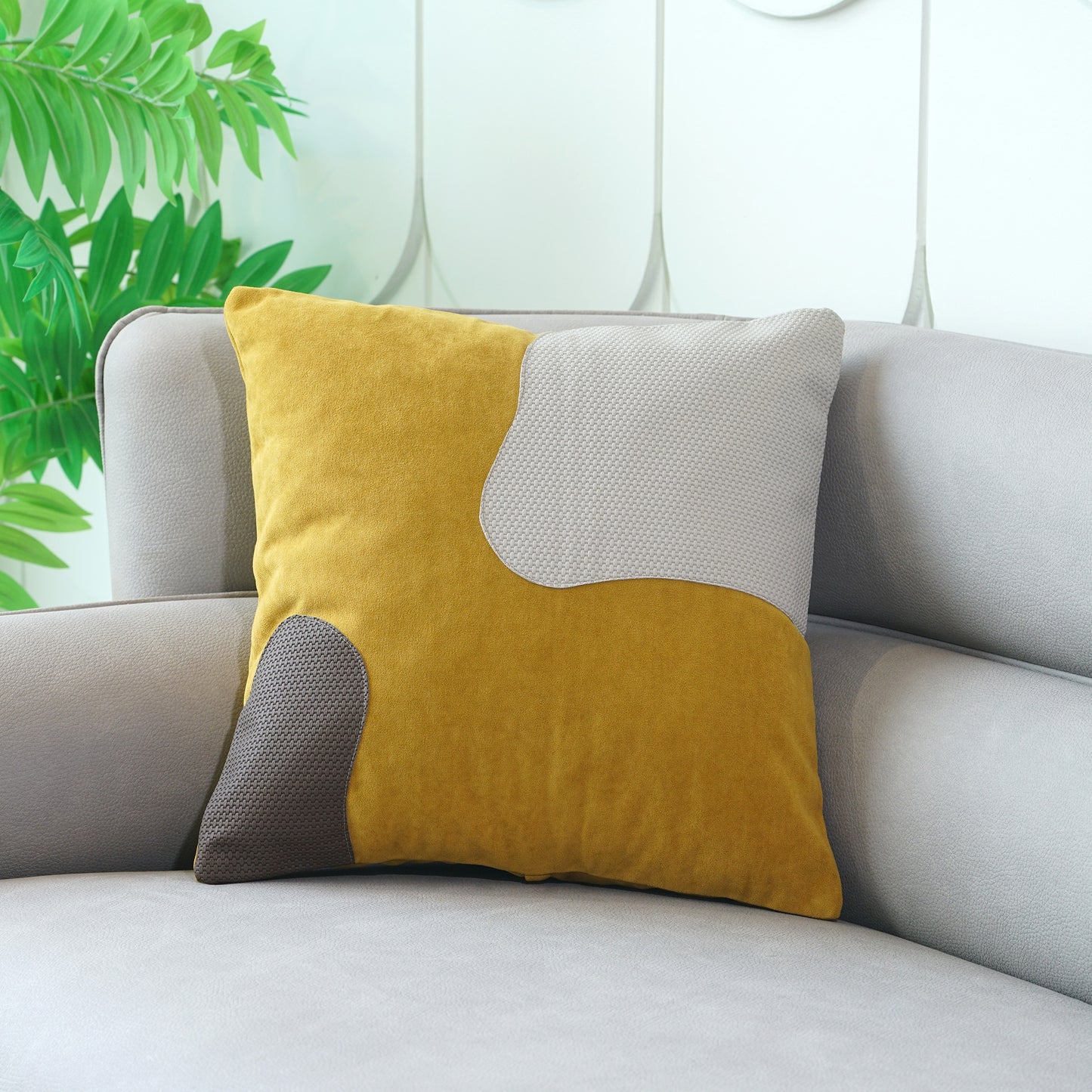 Cushion Cover Color Clash - Leather & Suede Cushion Cover