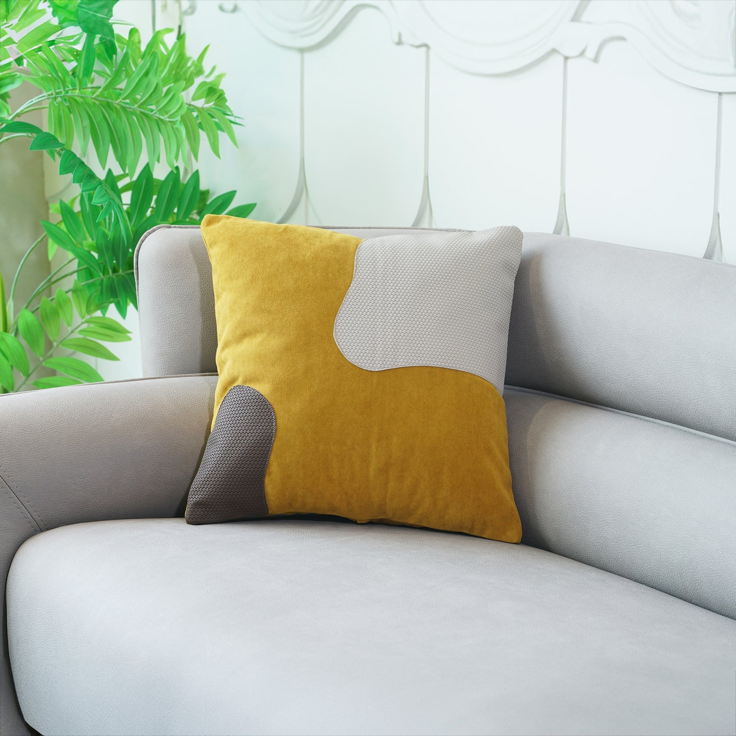 Cushion Cover Color Clash - Leather & Suede Cushion Cover