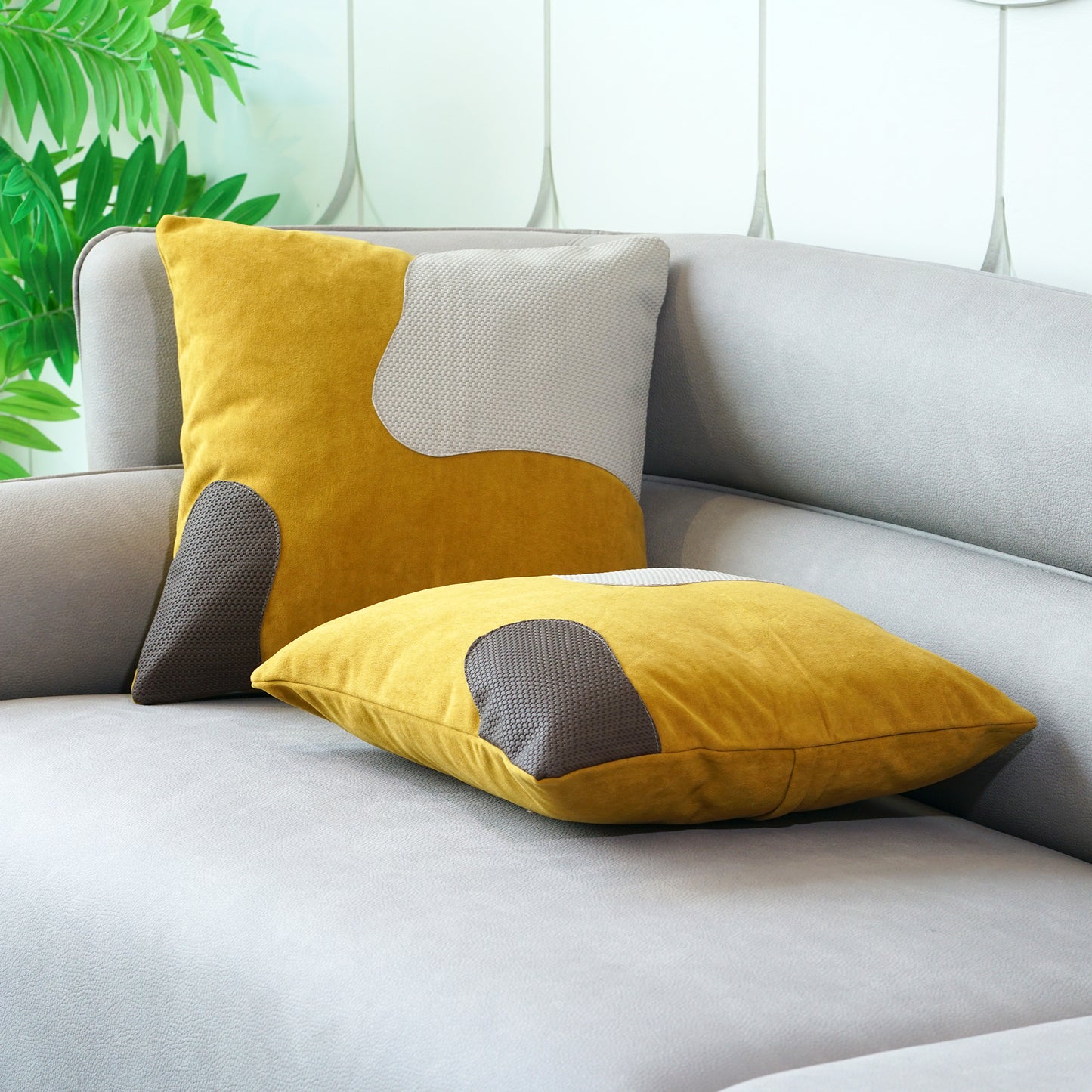 Cushion Cover Color Clash - Leather & Suede Cushion Cover