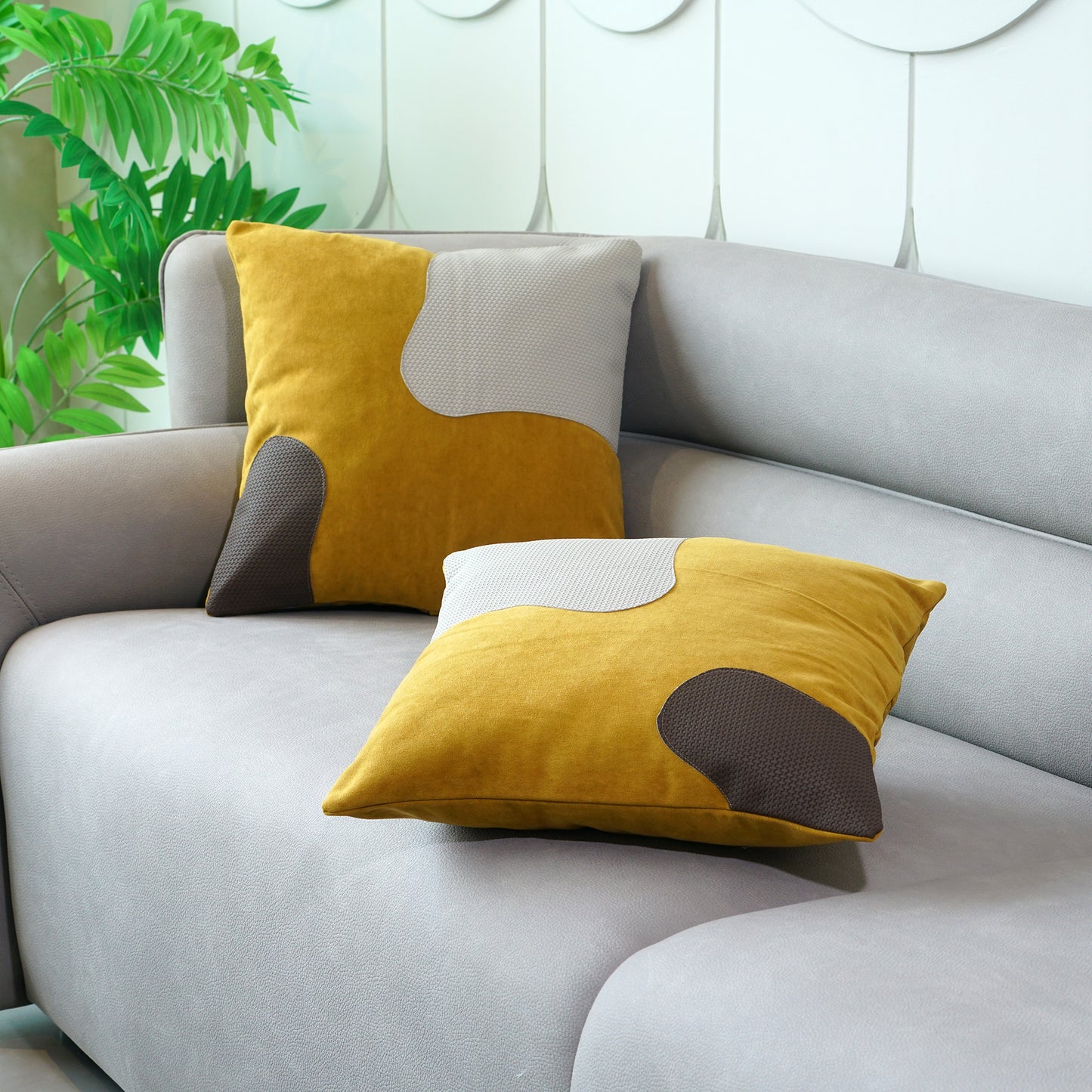 Cushion Cover Color Clash - Leather & Suede Cushion Cover