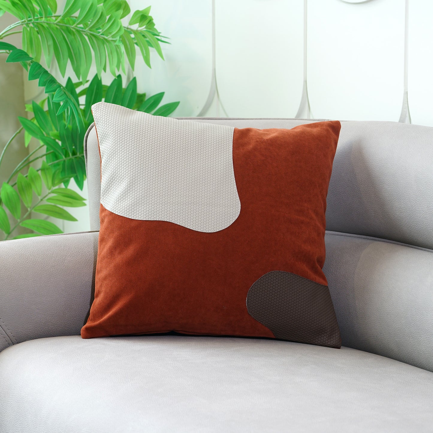 Cushion Cover Color Clash - Leather & Suede Cushion Cover