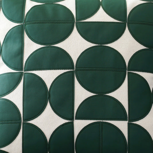 Cushion Cover Retro Revival - Leather & Cotton Cushion Cover