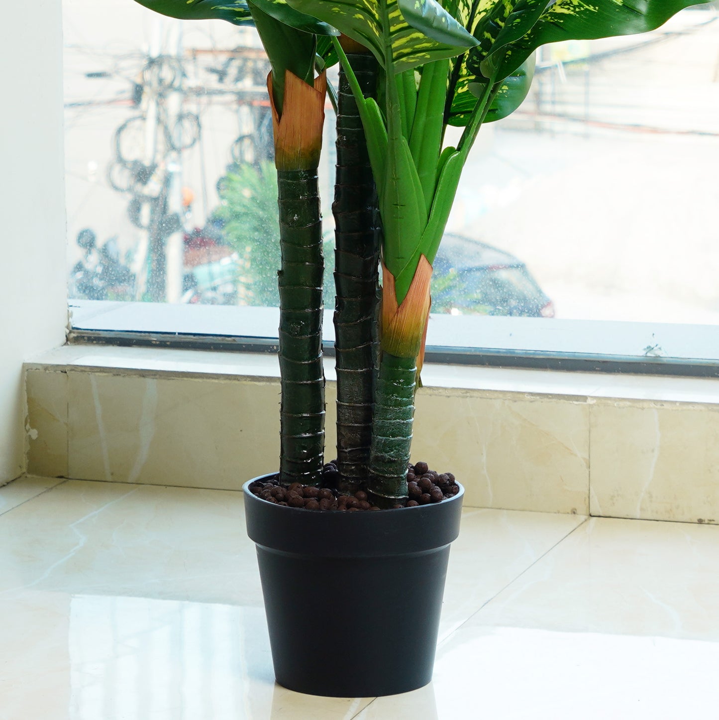 Artificial Trees/Plants The Abundant Beginnings: Artificial Dieffenbachia Plant - 5 Feet Tall