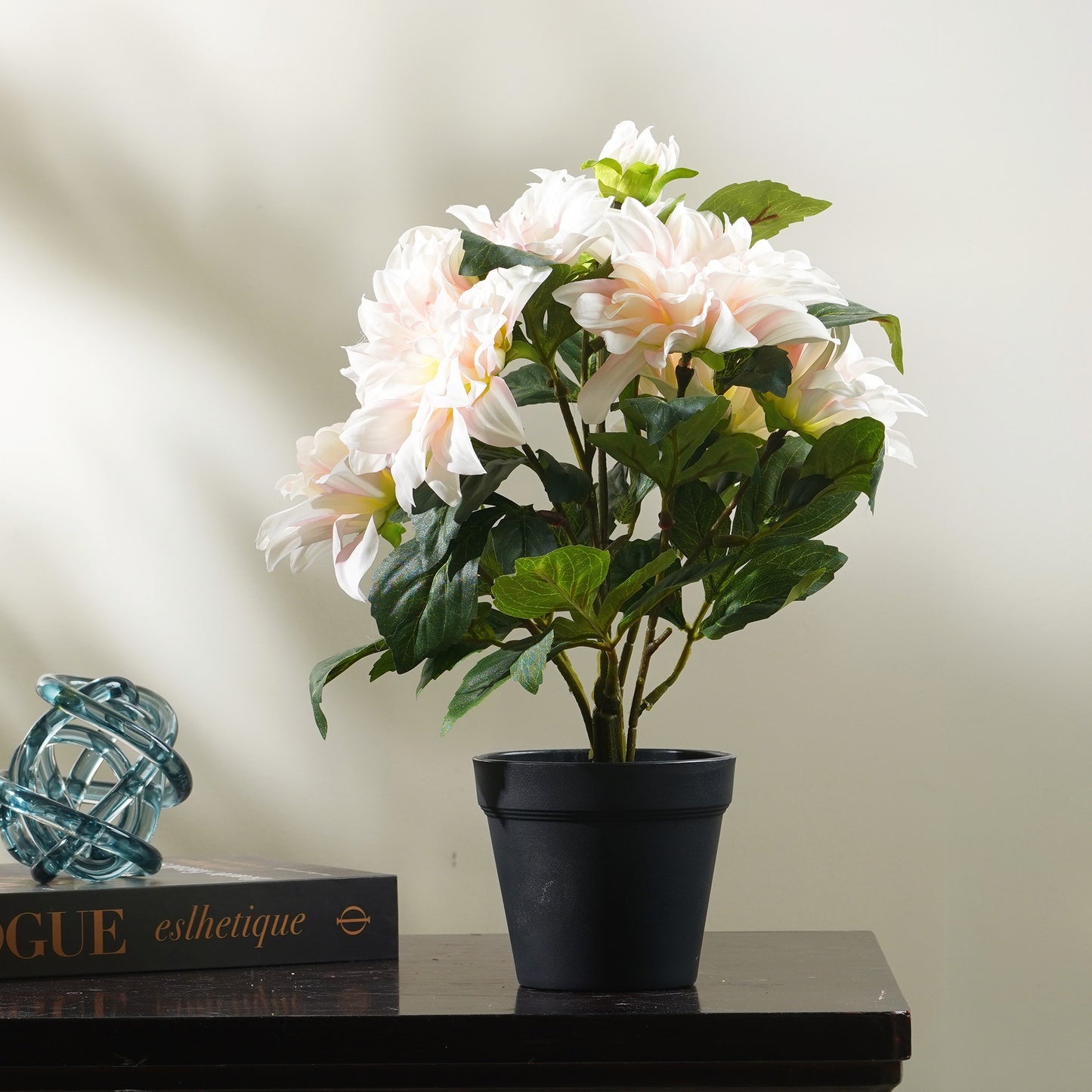 Artificial Trees/Plants Peach Petal - Dahlia Artificial Plant ~ 1.5 Feet Tall