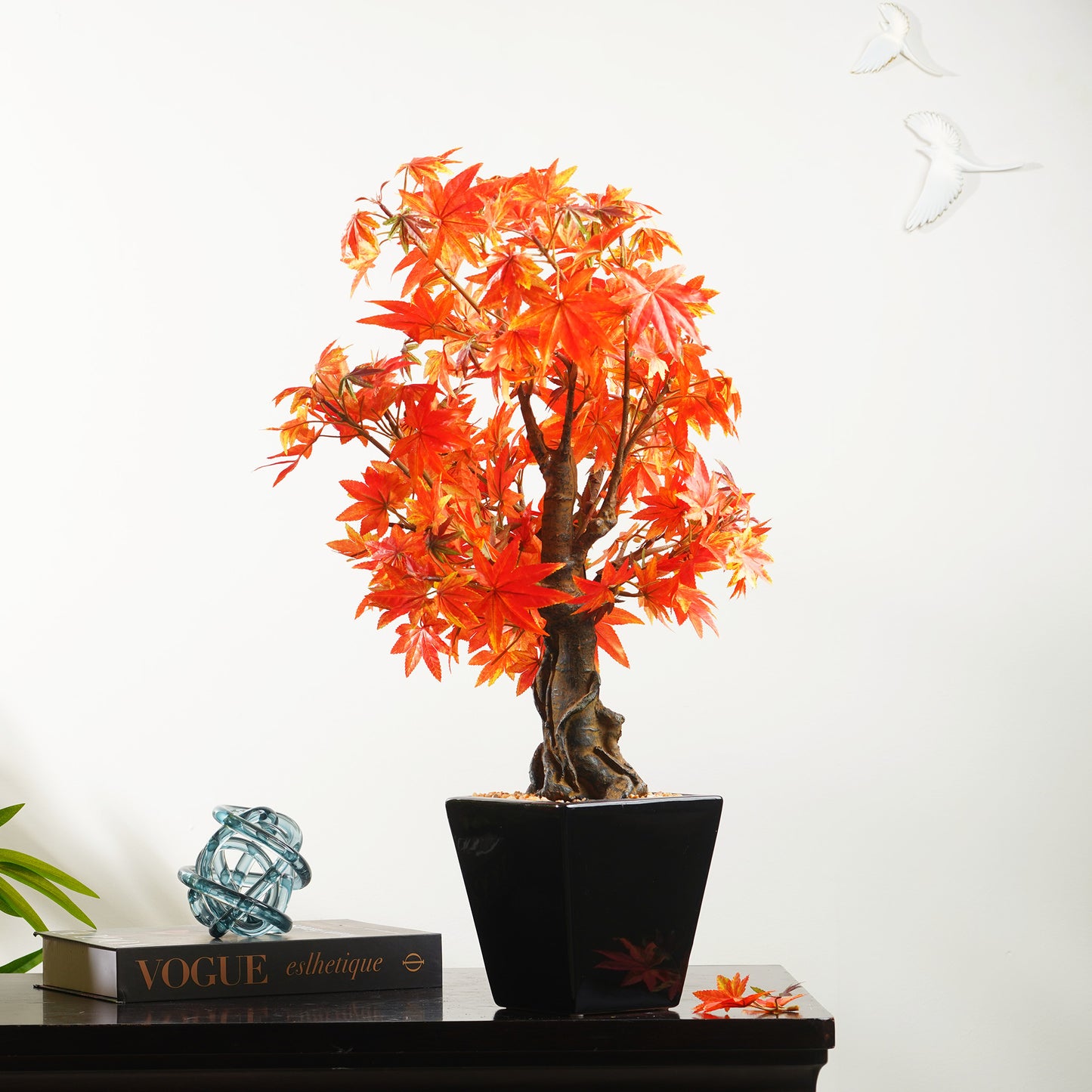 Artificial Trees/Plants Maple Majesty - Japanese Style Artificial Orange Maple Plant ~ 2.5 Feet Tall