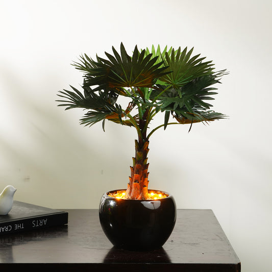 Artificial Trees/Plants Celestial Glow - Small Artificial Palm Plant ~ 1 Feet Tall