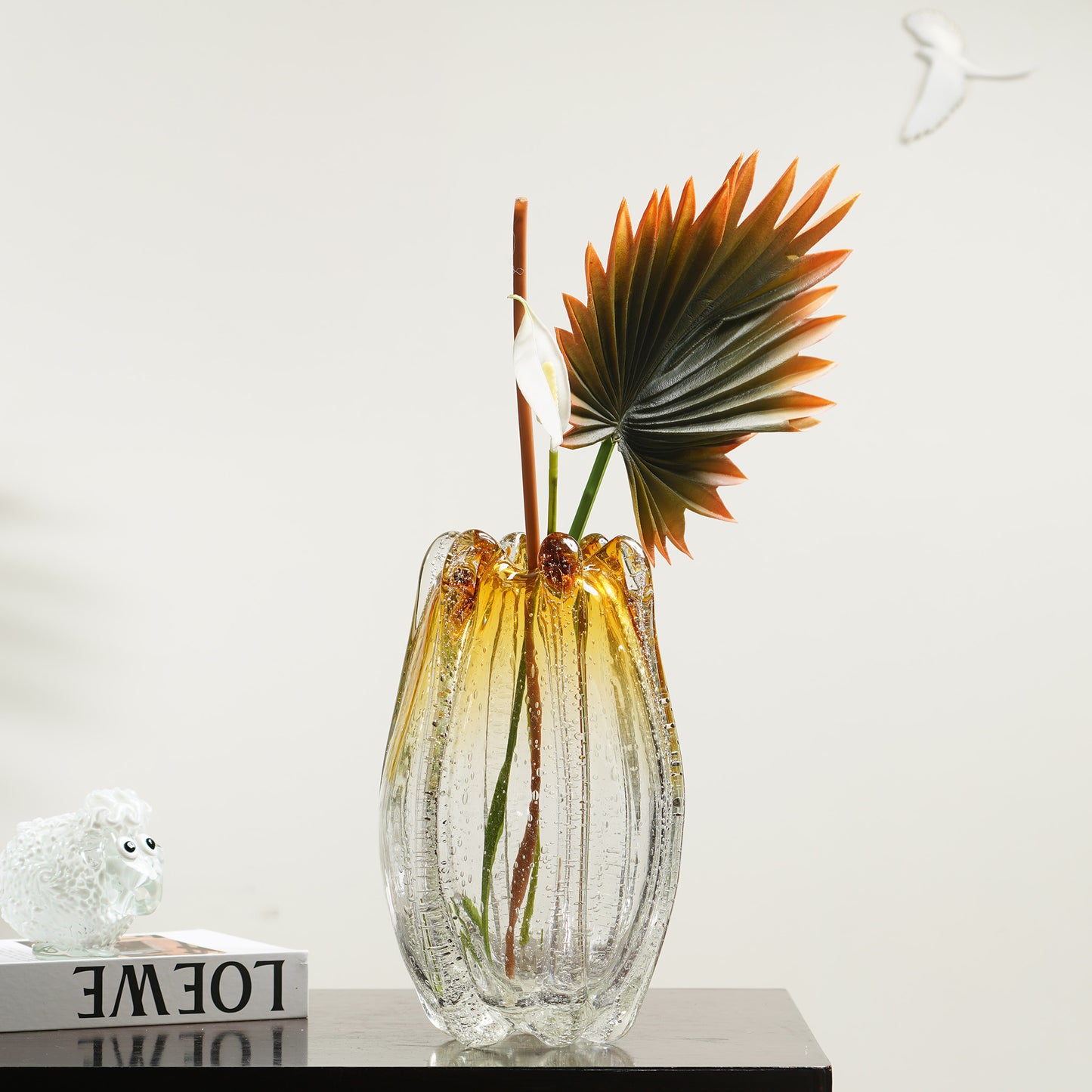 Table Vase The Golden Hour - Handmade Glass Table Vases