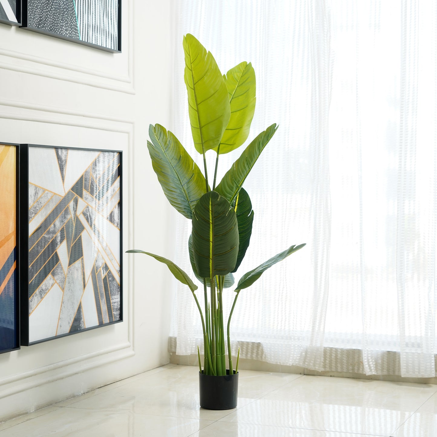 Artificial Trees/Plants Tropical Splendor - Banana Plant ~ 4 Feet Tall Artificial Tree