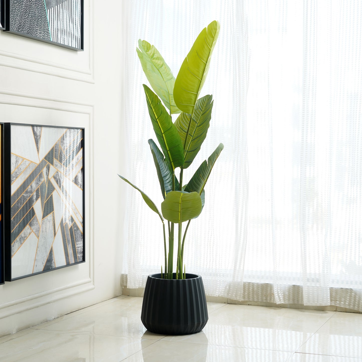 Artificial Trees/Plants Tropical Splendor - Banana Plant ~ 4 Feet Tall Artificial Tree