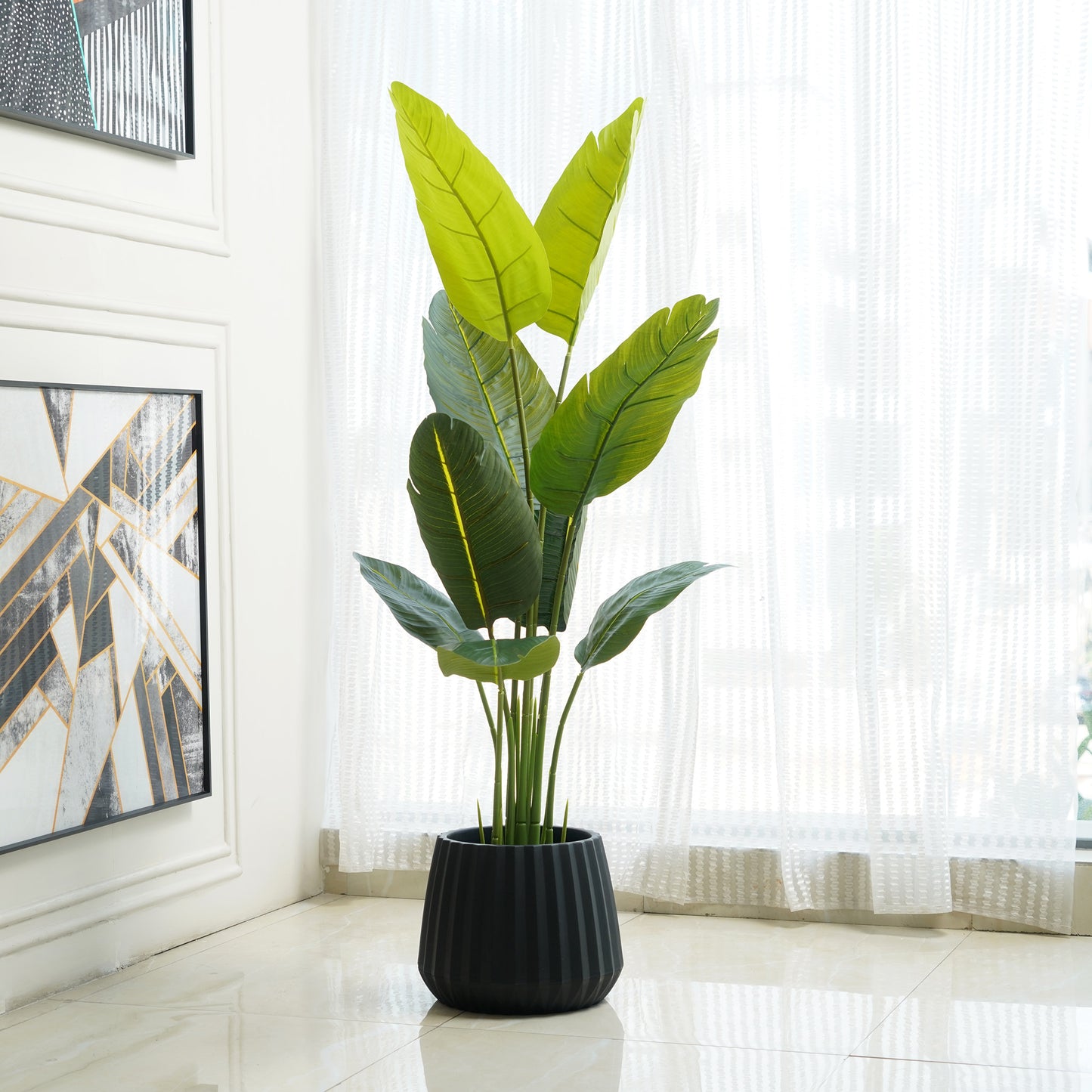 Artificial Trees/Plants Tropical Splendor - Banana Plant ~ 4 Feet Tall Artificial Tree