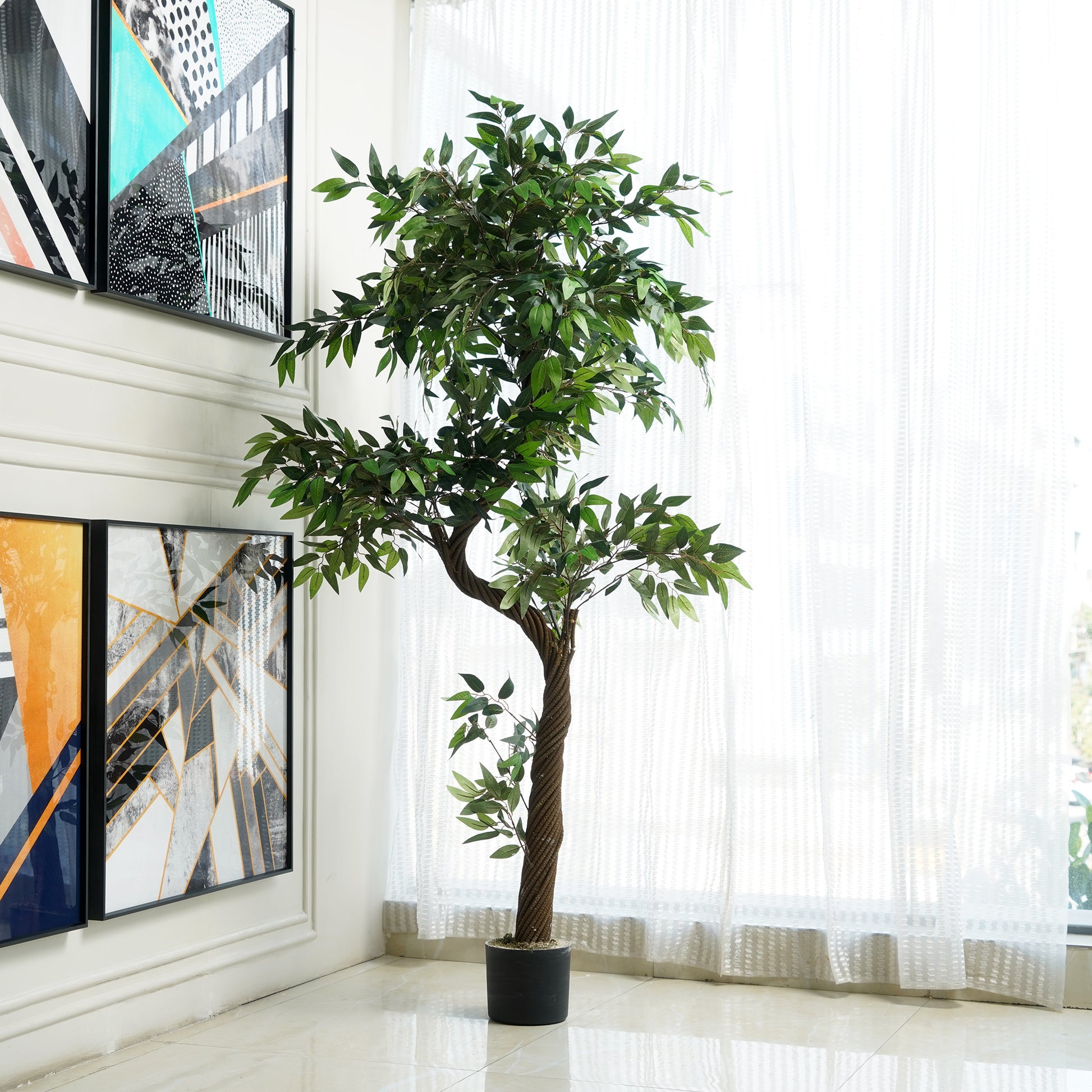 Artificial Trees/Plants Mediterranean Serenity - Olive Tree Artificial Plant ~ 6.5 Feet Tall