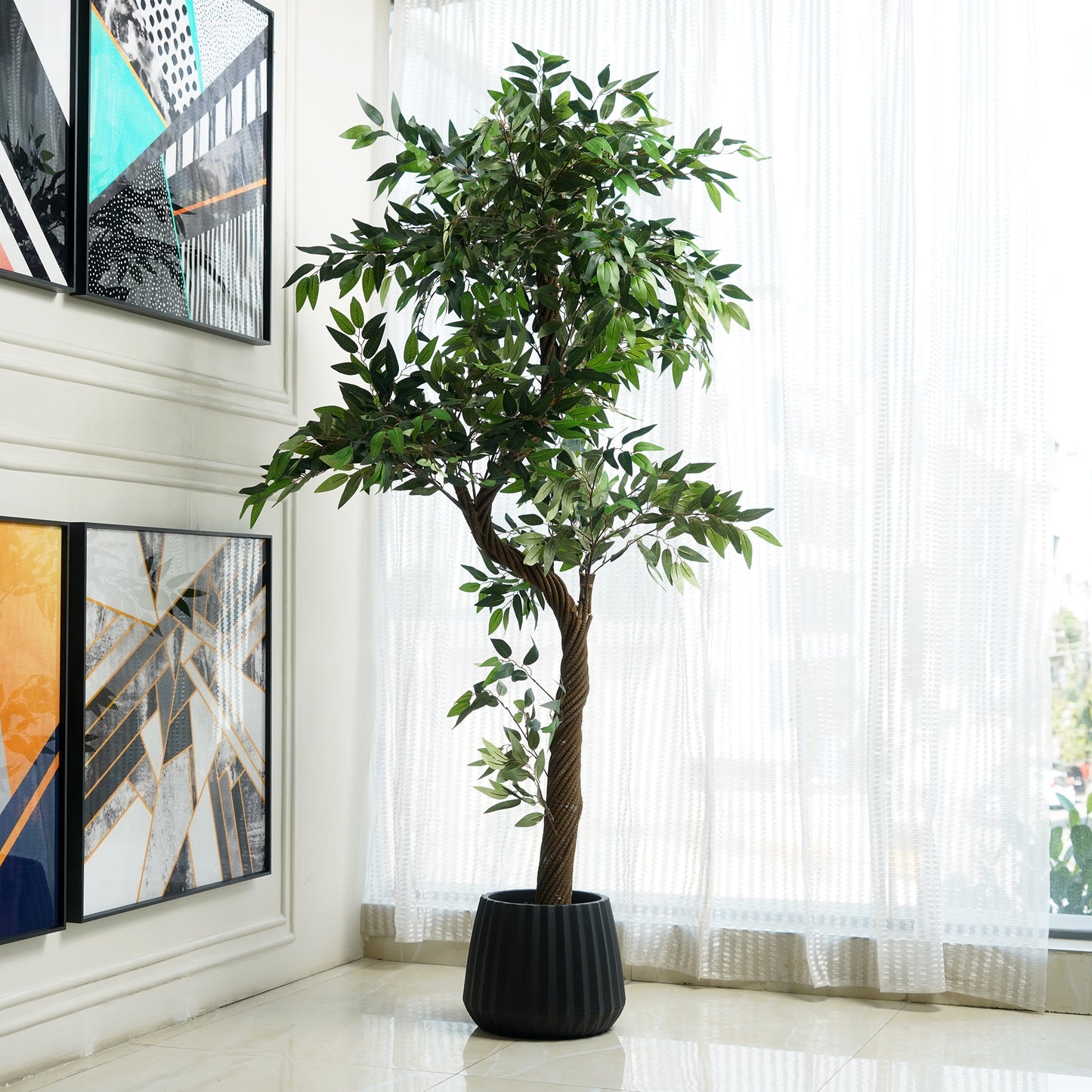 Artificial Trees/Plants Mediterranean Serenity - Olive Tree Artificial Plant ~ 6.5 Feet Tall