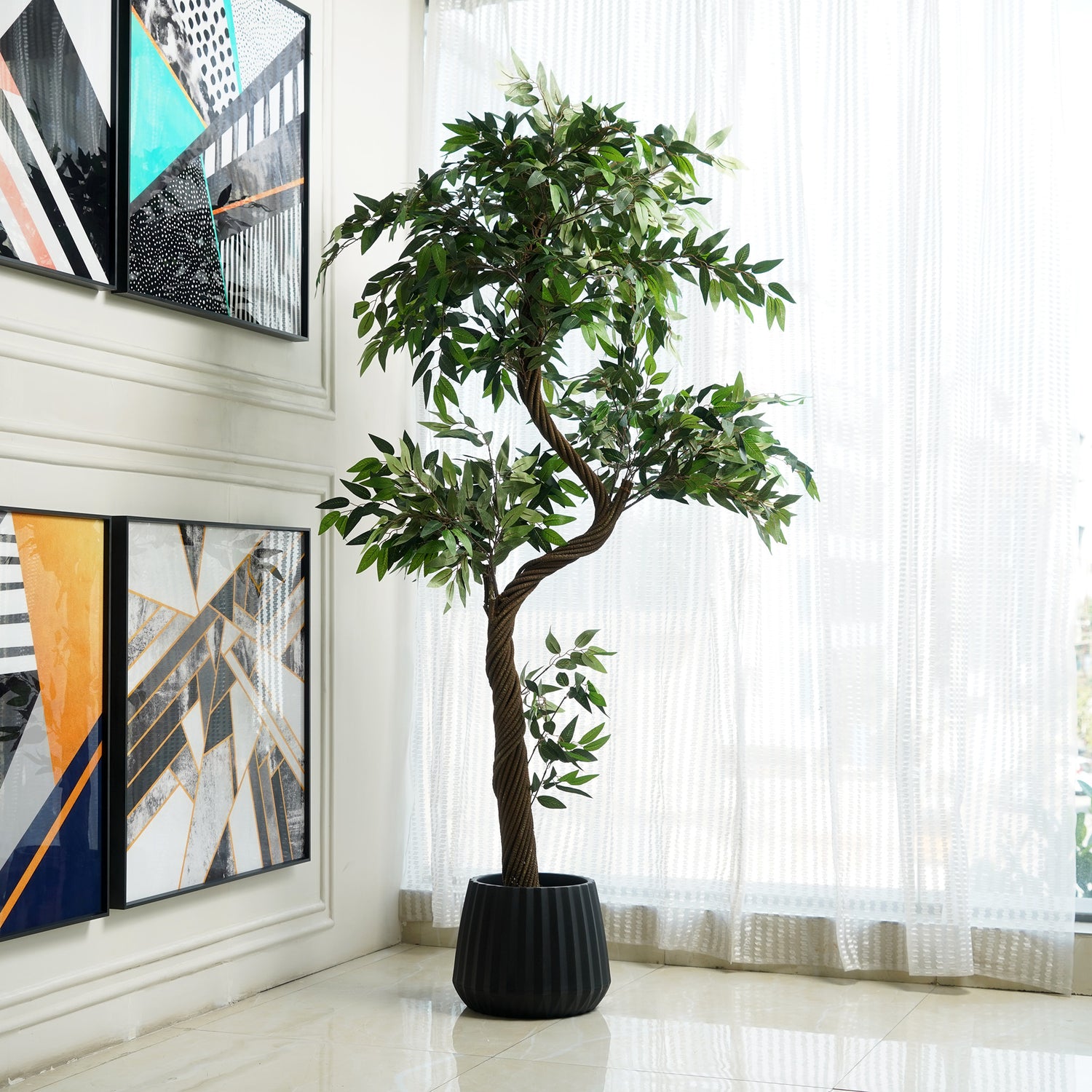 Artificial Trees/Plants Mediterranean Serenity - Olive Tree Artificial Plant ~ 6.5 Feet Tall