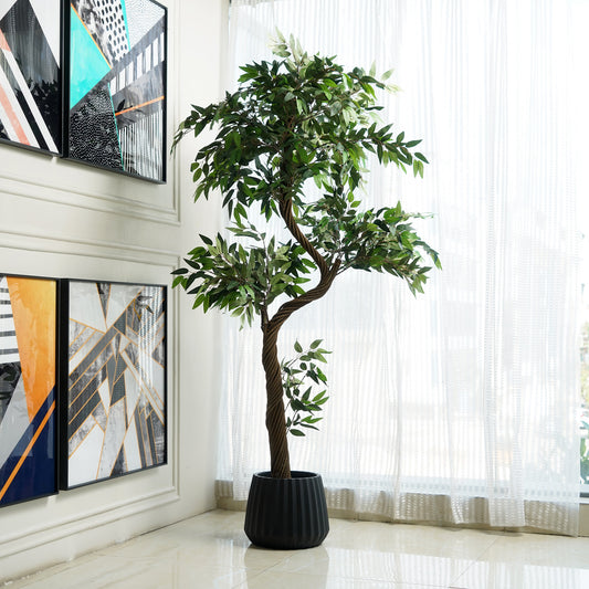 Artificial Trees/Plants Mediterranean Serenity - Olive Tree Artificial Plant ~ 6.5 Feet Tall