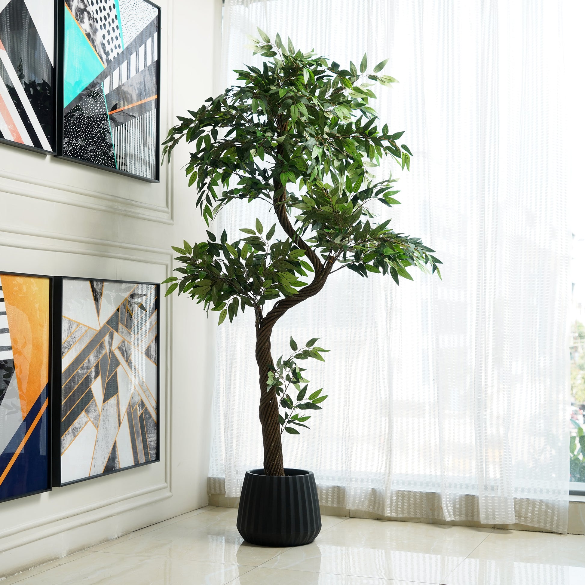 Artificial Trees/Plants Mediterranean Serenity - Olive Tree Artificial Plant ~ 6.5 Feet Tall