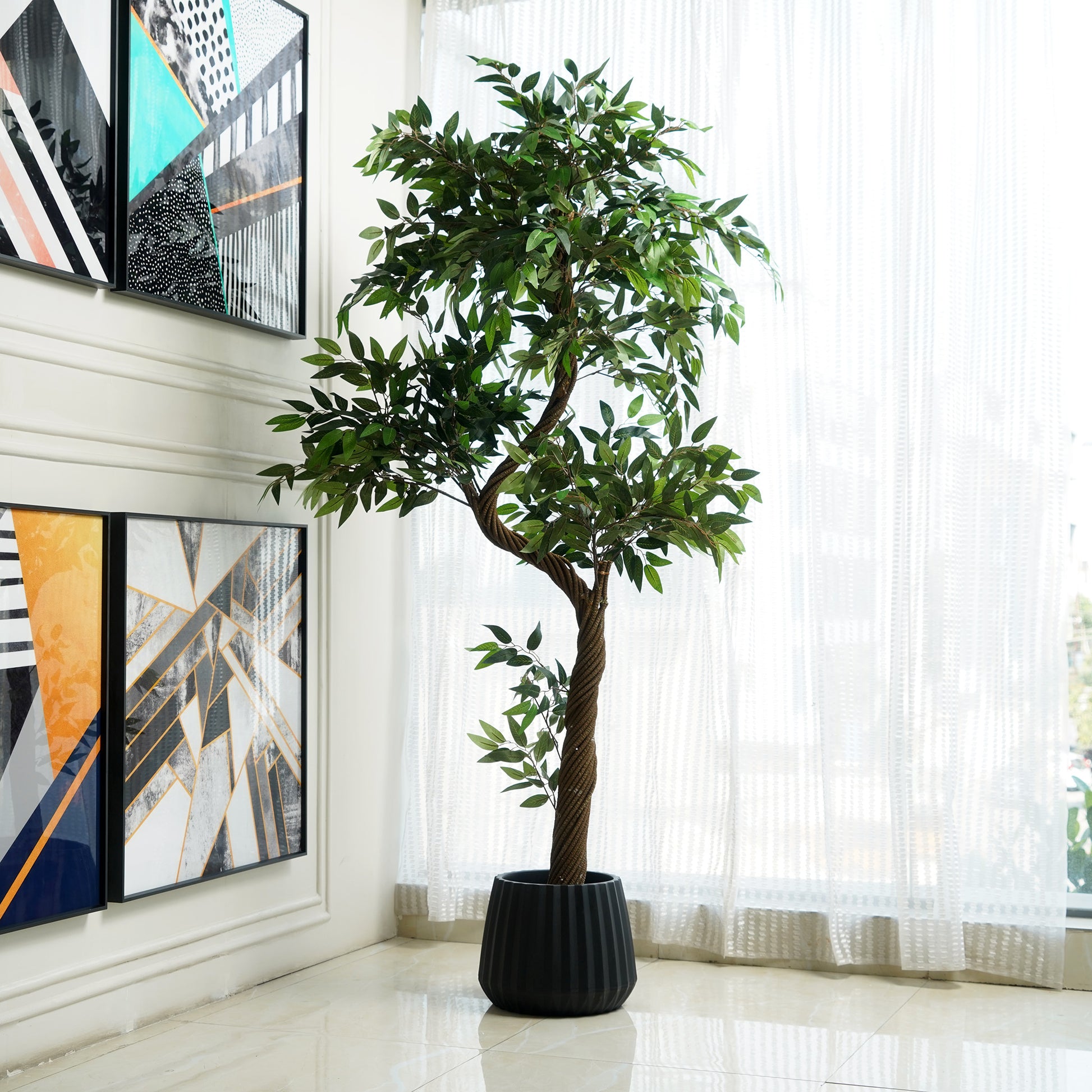 Artificial Trees/Plants Mediterranean Serenity - Olive Tree Artificial Plant ~ 6.5 Feet Tall