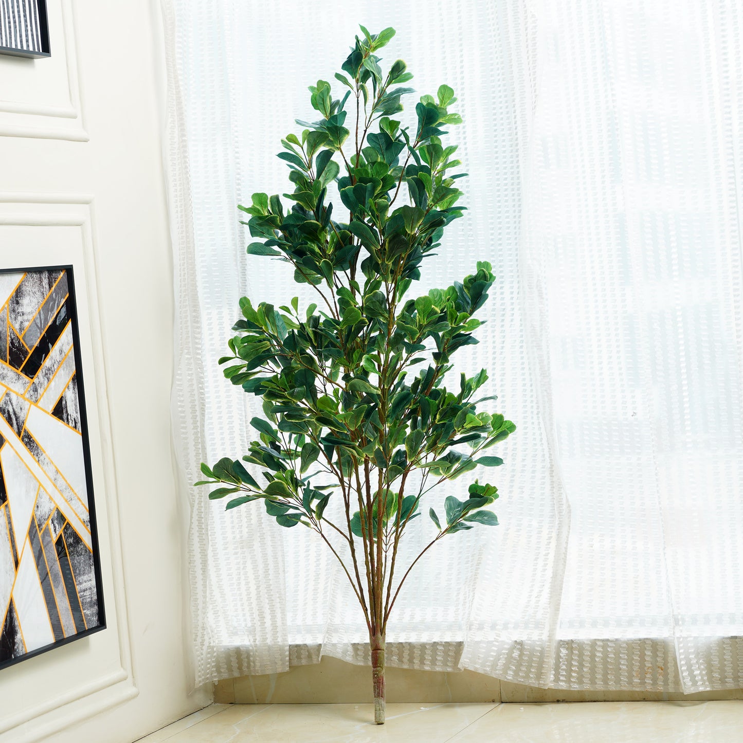 Artificial Trees/Plants Greens of Prosperity: Artificial Fiddle Leaves Plant - 5 feet Tall
