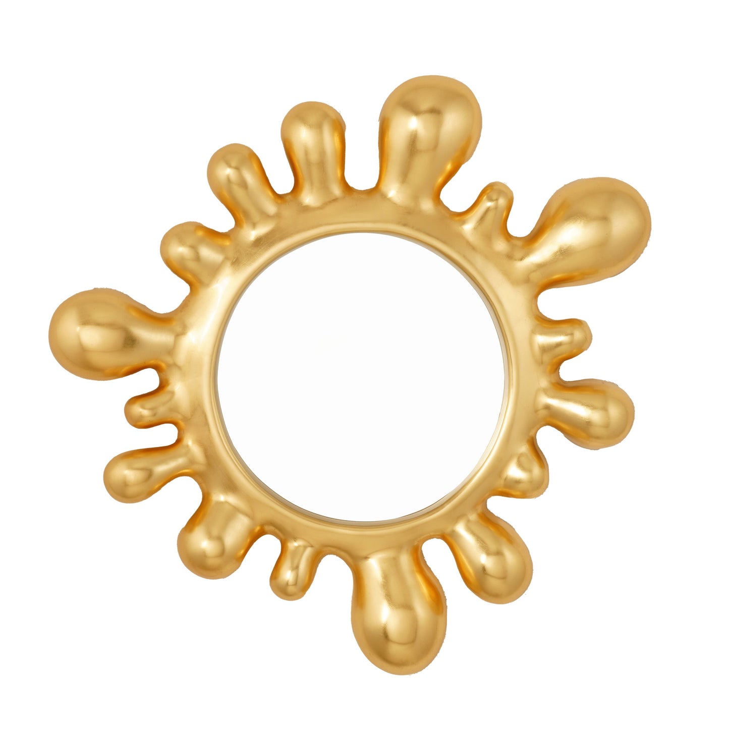 Wall Mirror Splash of Gold - Gold Finish Luxury Wall Mirror ~ 3 ft x 2.5 ft