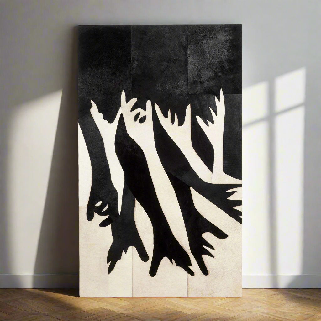 Premium Wall Art Reaching Beyond - Bovine Leather Wall Art (5 ft x 3 ft)