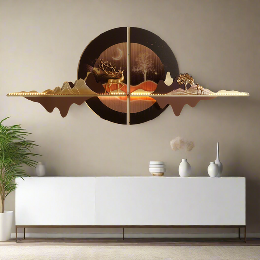 Aureal - Nature & Deer Themed Premium Wall Art ~ 6 feet long