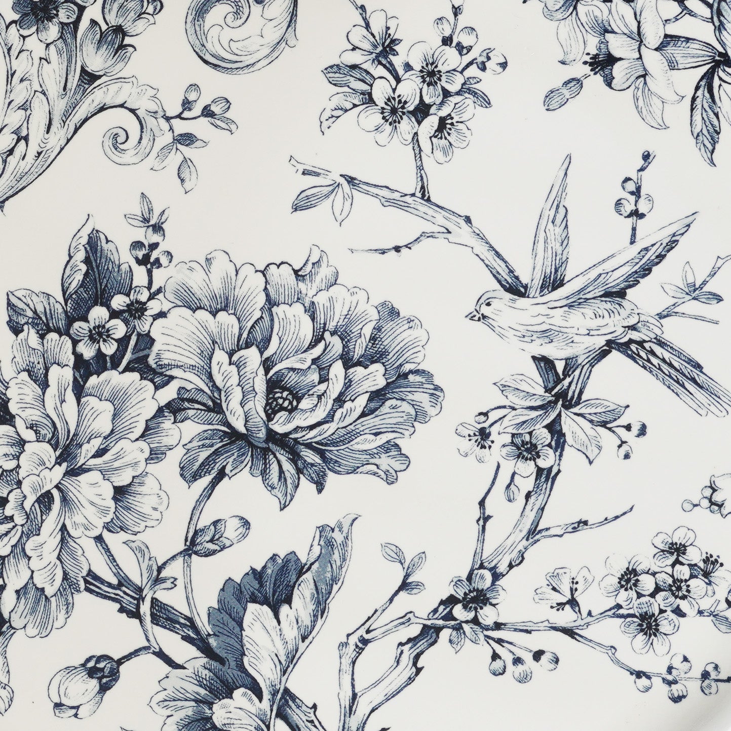 Heritage Bloom Vintage Floral Style Fine Porcelain Dinner Plate (Set of 6)