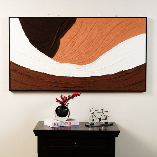 Handmade Oil Paintings The Land’s Lullaby - Textured Handmade Oil Painting (~ 2.5 ft x 4.5 ft)