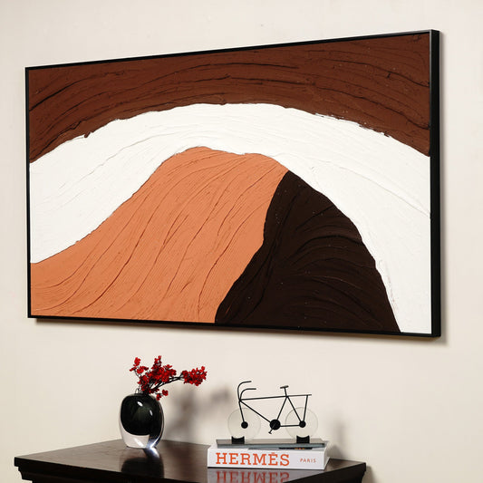 Handmade Oil Paintings The Land’s Lullaby - Textured Handmade Oil Painting (~ 2.5 ft x 4.5 ft)