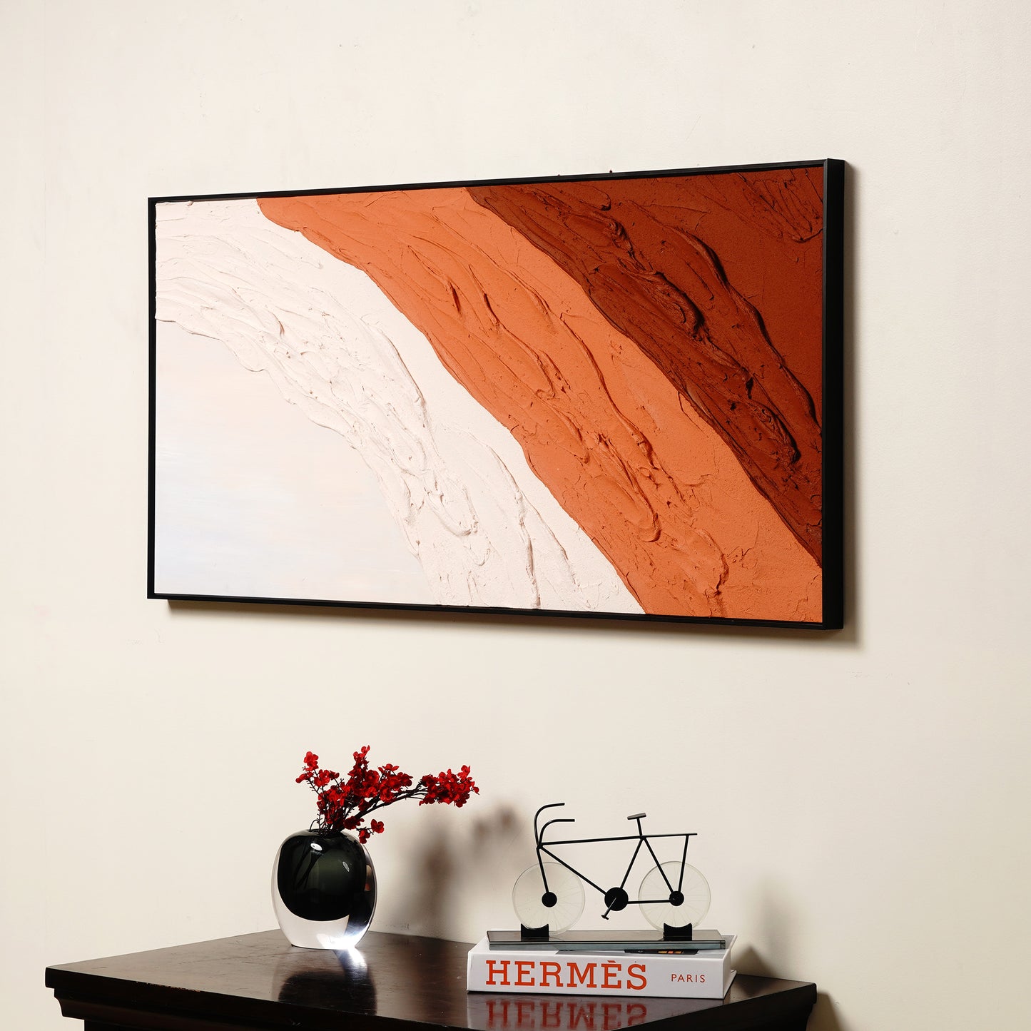 Handmade Oil Paintings Tidal Traces - Textured Handmade Oil Painting - Style 1 (~ 1.5 ft x 3.5 ft)