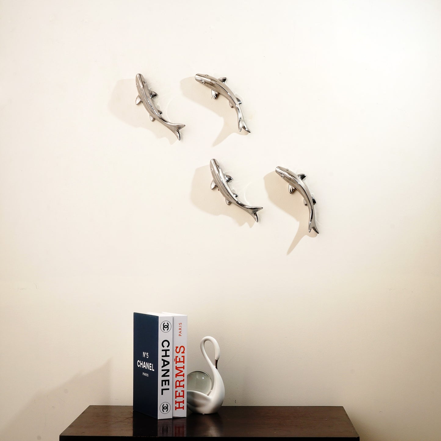 Wall Mounts & Accents Piscean Drift - Silver Coloured Wall Mount Decor (Set of 4)