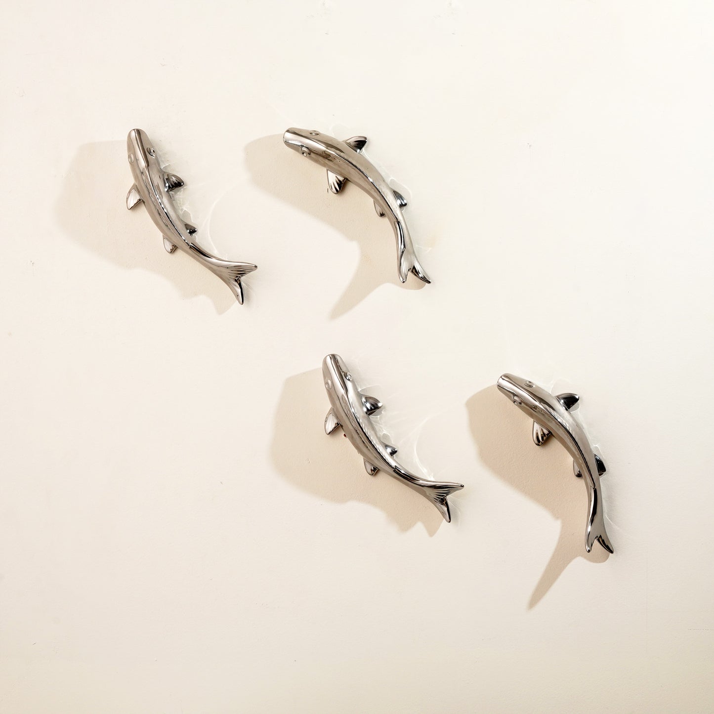 Wall Mounts & Accents Piscean Drift - Silver Coloured Wall Mount Decor (Set of 4)
