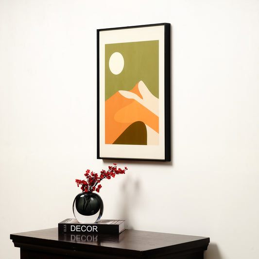 crystal porcelain wall arts Boundless Terrain - Glass Framed Canvas Print Wall Art - Style 1 (~ 2 ft x 1.5 ft)