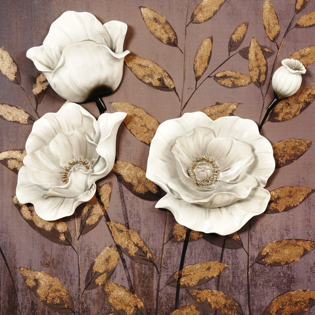 Premium Wall Art Botanic Ballet - Premium 3D Floral Wall Art (Set of 3)