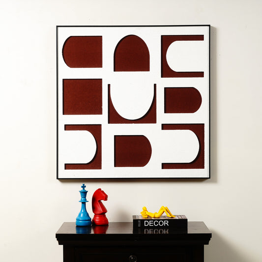 Premium Wall Art Geometry of Thought - Sandstone Textured Premium Wall Art (~ 3 ft x 3 ft)