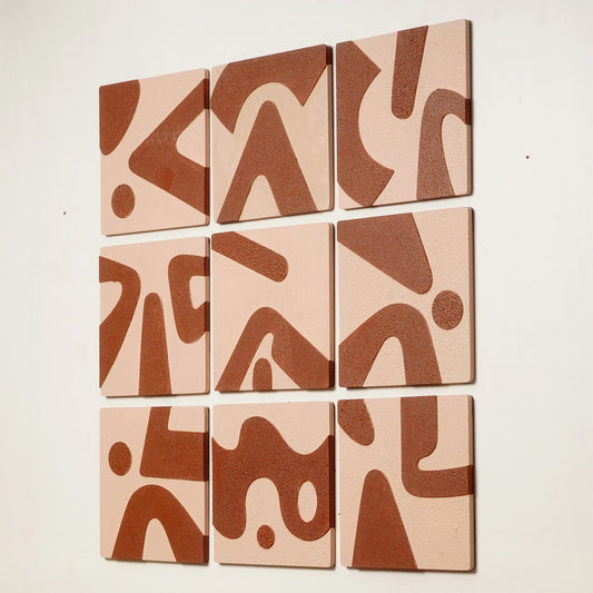 Wall Mounts & Accents Fragments of Feelings - Wall Mount Decor (Set of 9) - Brown & Beige