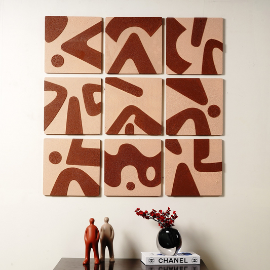 Wall Mounts & Accents Fragments of Feelings - Wall Mount Decor (Set of 9) - Brown & Beige
