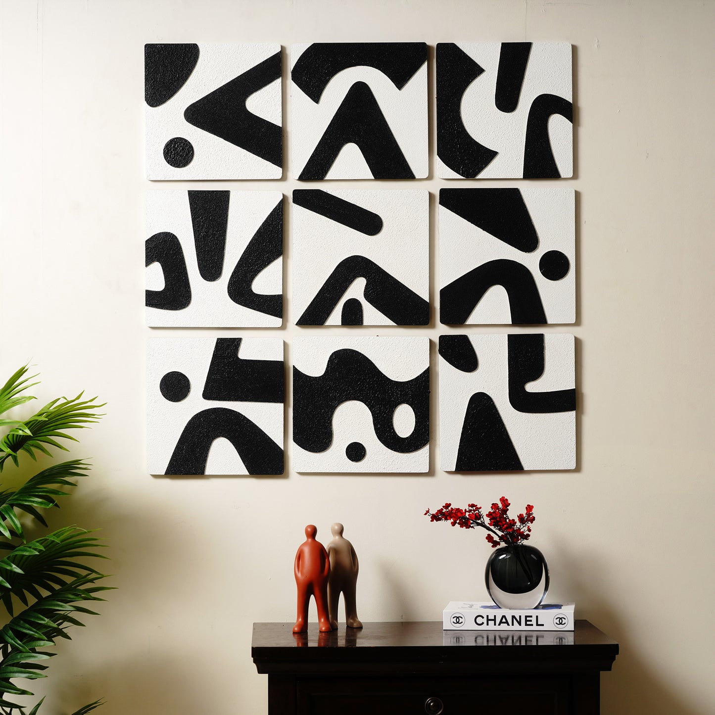Wall Mounts & Accents Fragments of Feelings - Wall Mount Decor (Set of 9) - Black & White