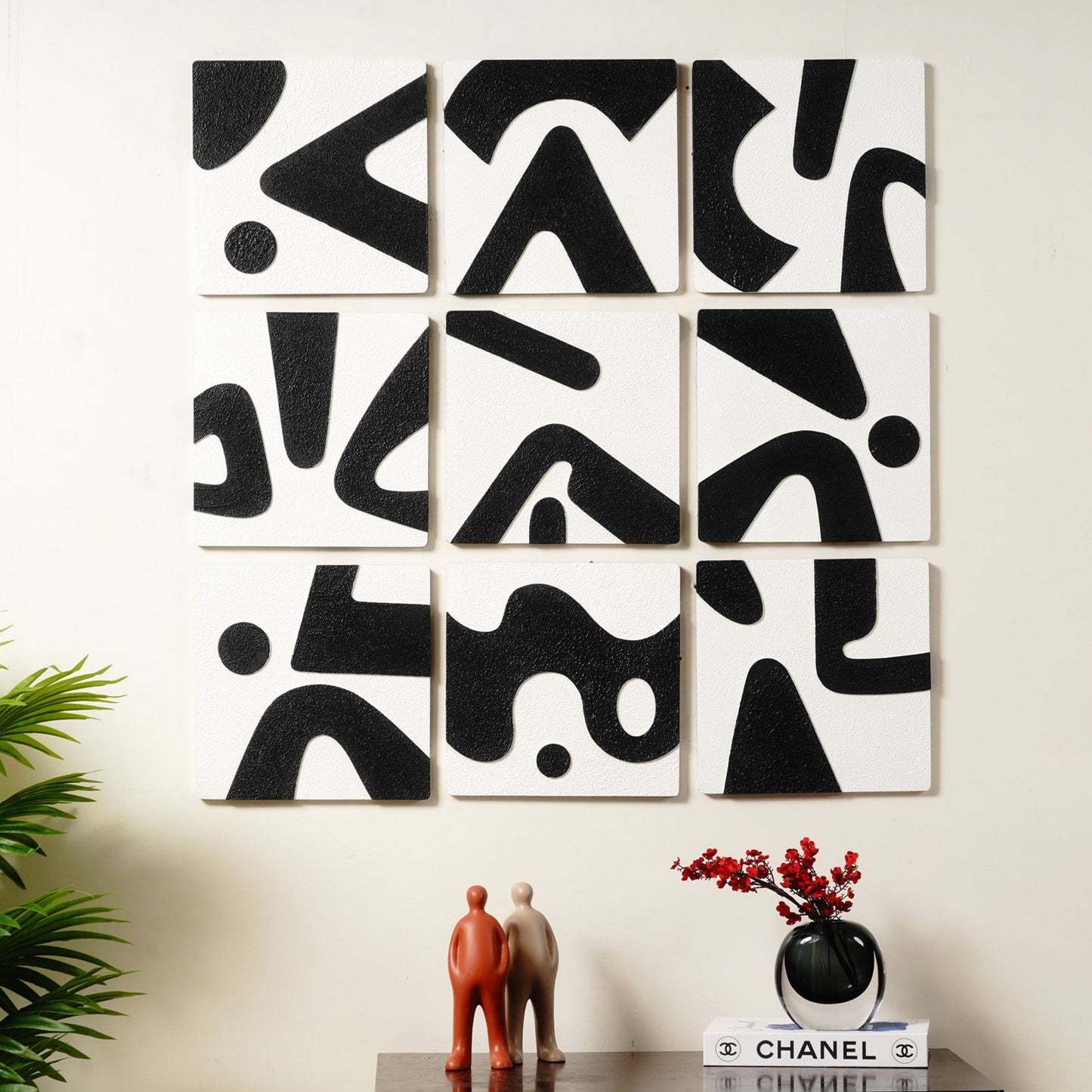 Wall Mounts & Accents Fragments of Feelings - Wall Mount Decor (Set of 9) - Black & White