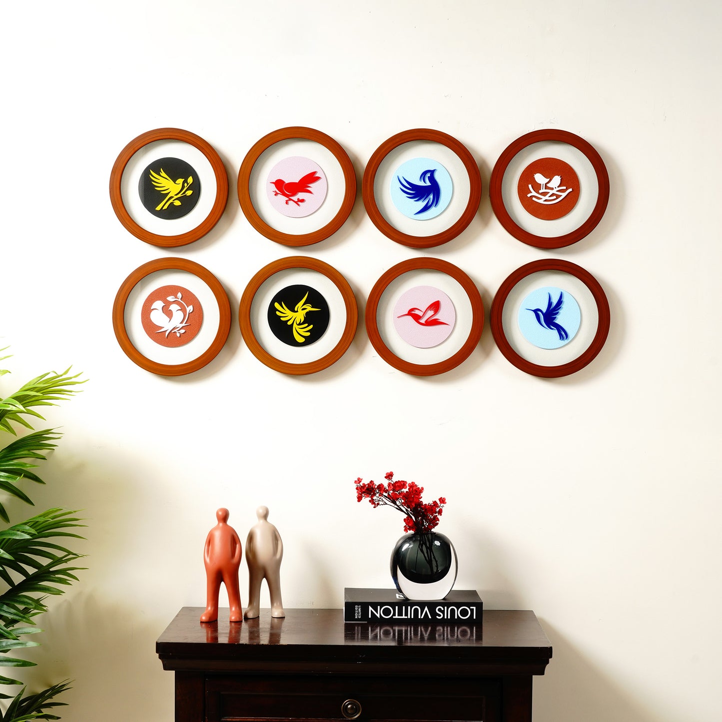 Wall Mounts & Accents Wings of Whimsy - Bird Themed Wall Mount Decor (Set of 8)