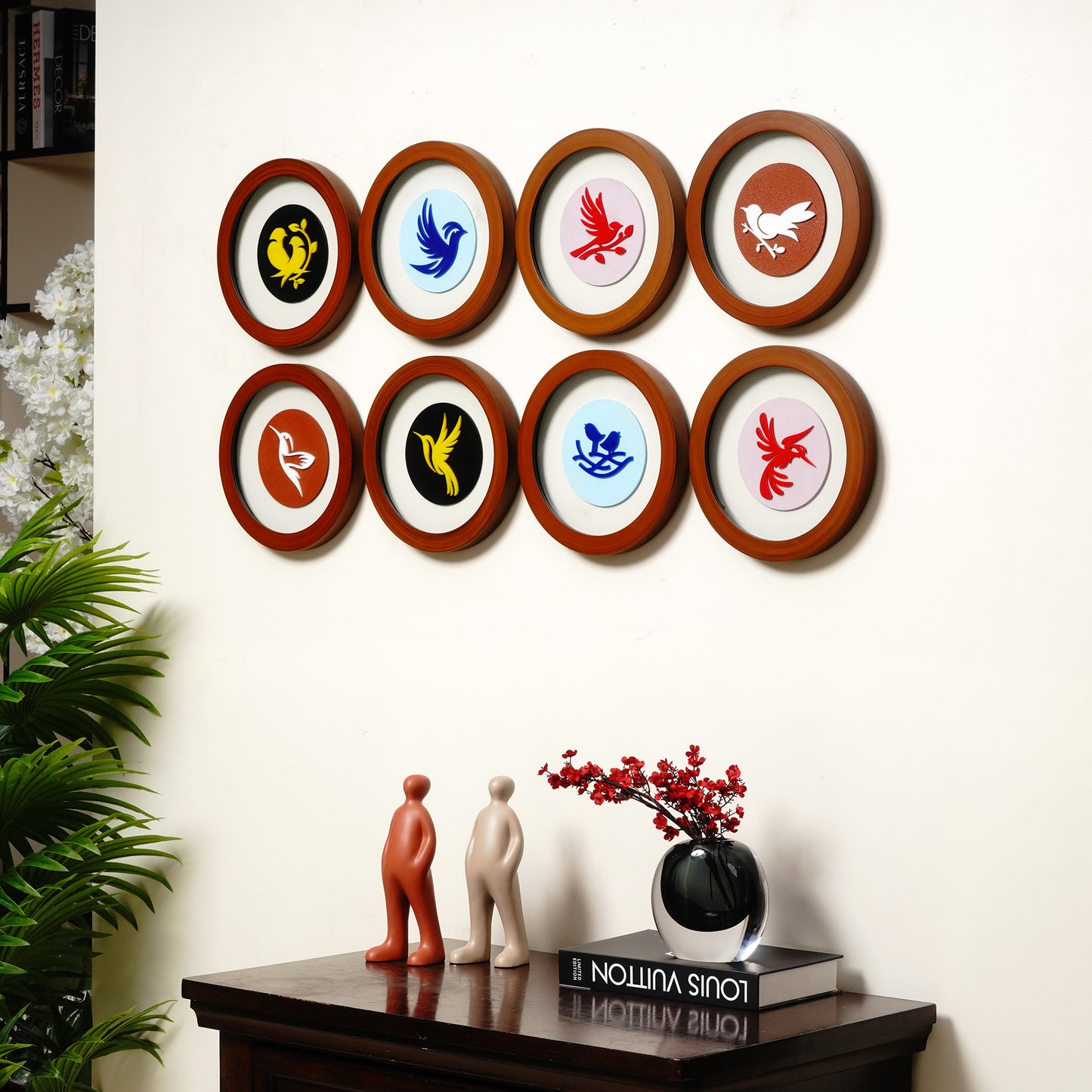Wall Mounts & Accents Wings of Whimsy - Bird Themed Wall Mount Decor (Set of 8)