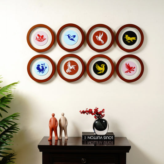 Wall Mounts & Accents Wings of Whimsy - Bird Themed Wall Mount Decor (Set of 8)
