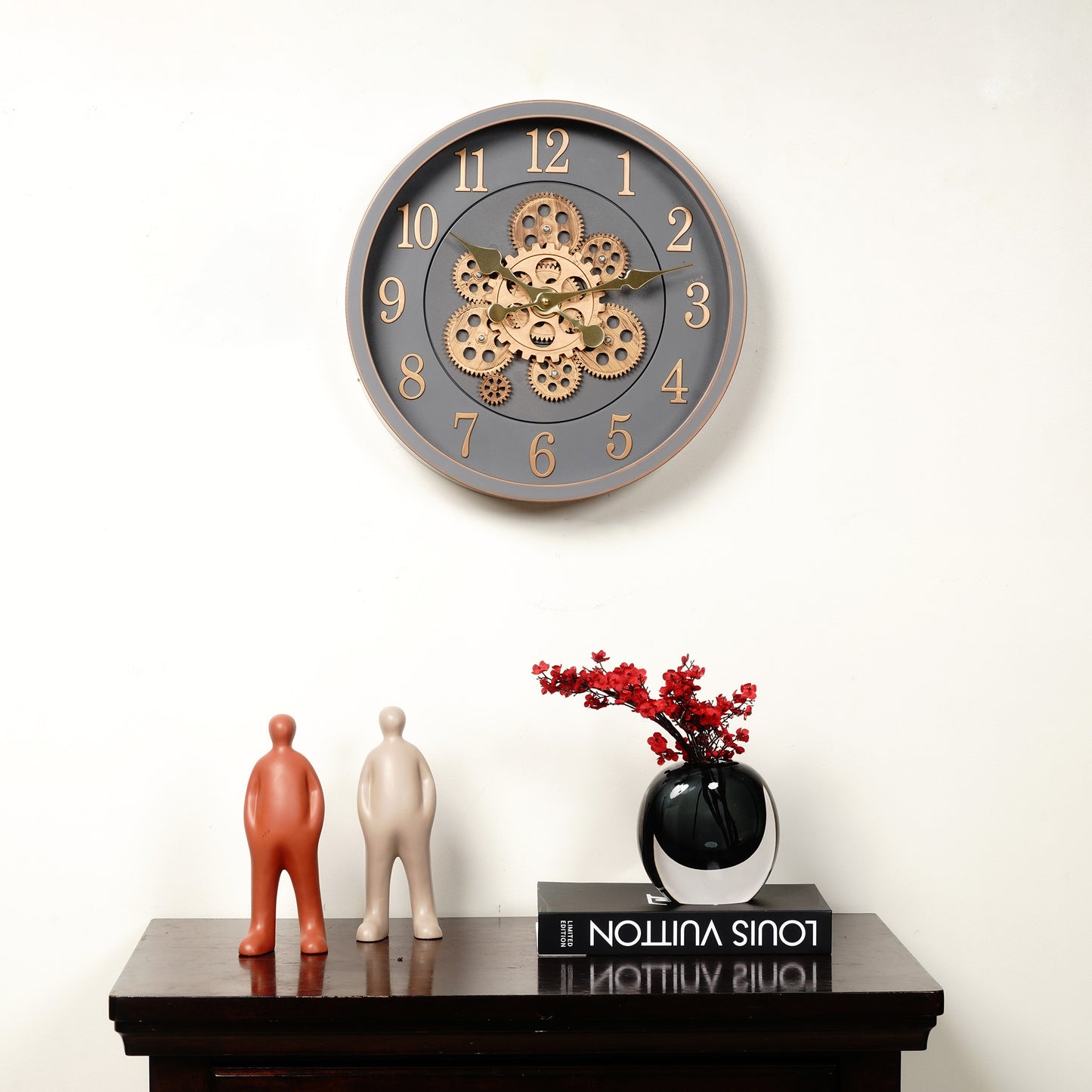 Wall Clocks Rustic Revolutions - Moving Gears Wall Clock (~16" Dia)