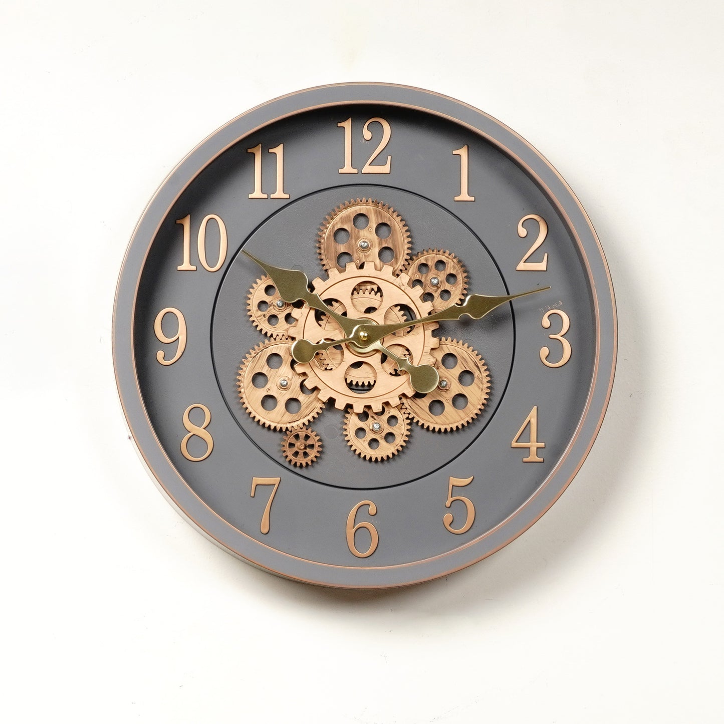 Wall Clocks Rustic Revolutions - Moving Gears Wall Clock (~16" Dia)