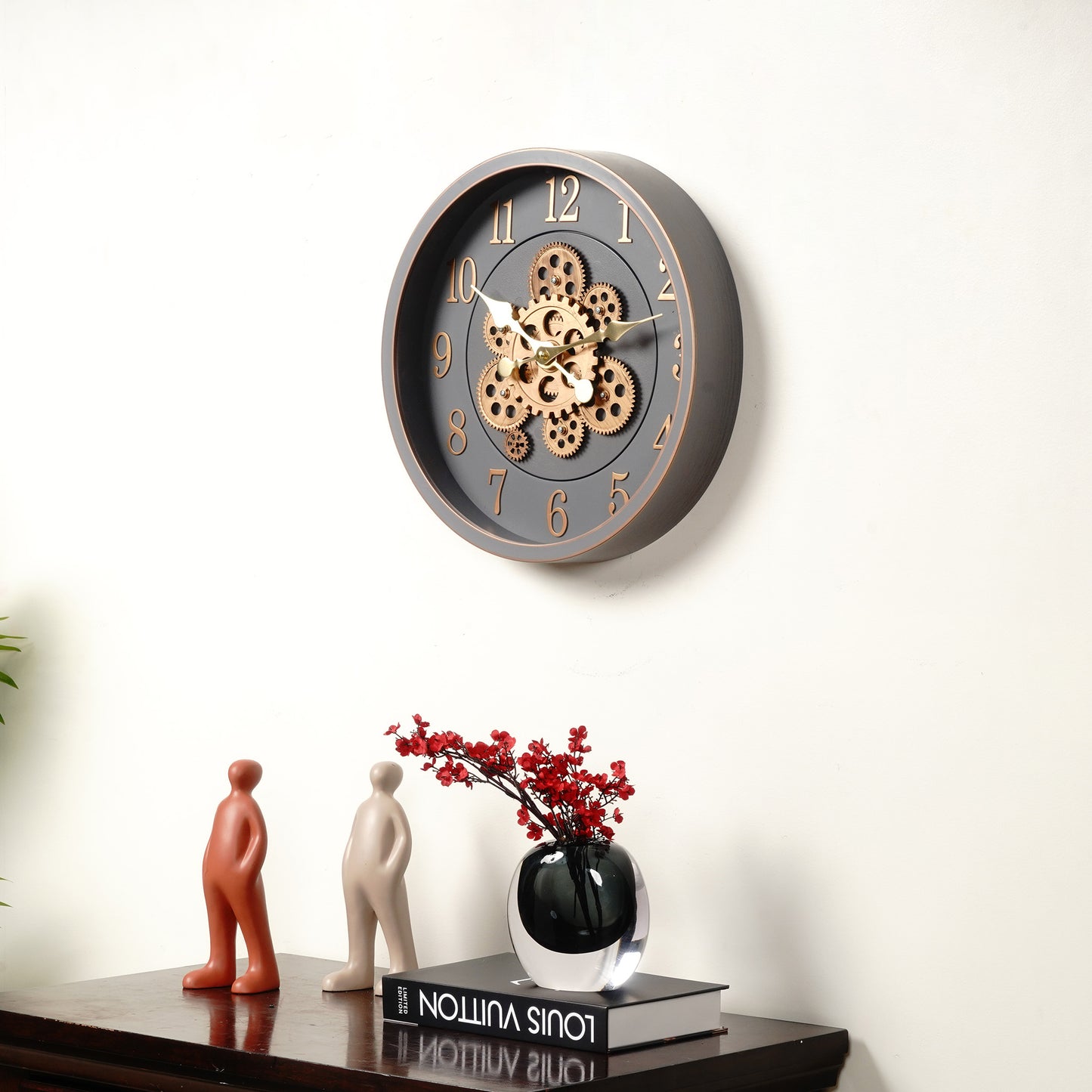 Wall Clocks Rustic Revolutions - Moving Gears Wall Clock (~16" Dia)