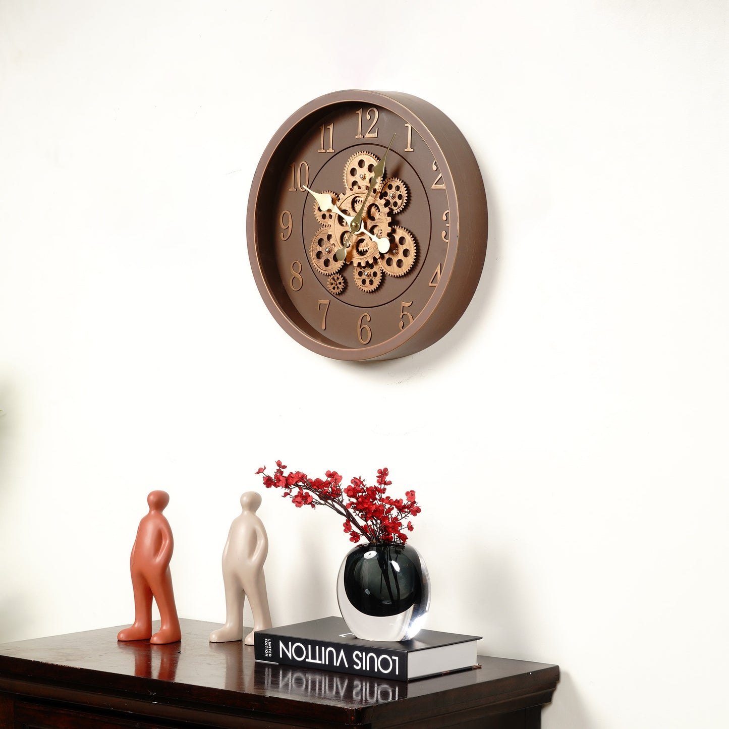 Wall Clocks The Timekeeper’s Heirloom - Moving Gears Wall Clock (~ 16" Dia)