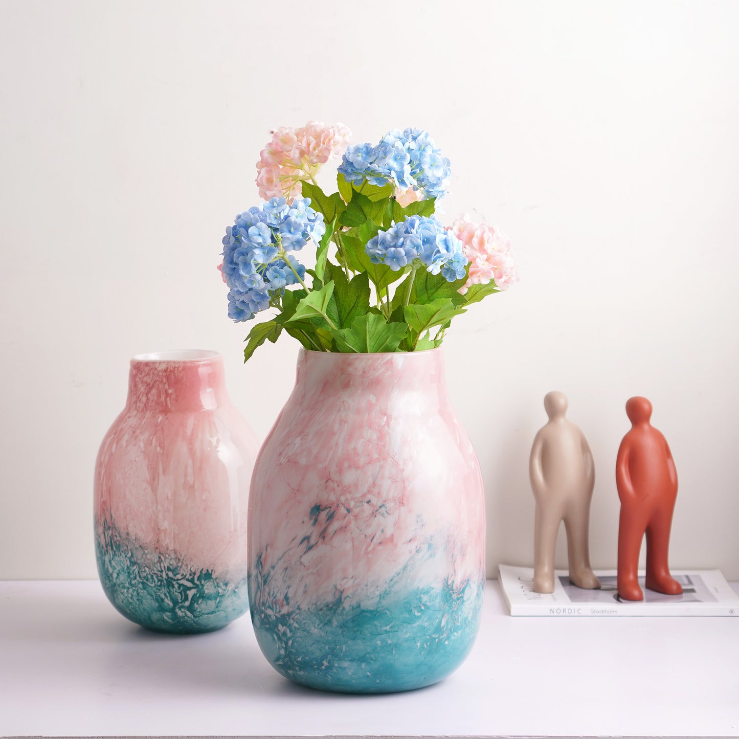 Table Vase Celestial Shore - Thick Crystal Glass Table Vases